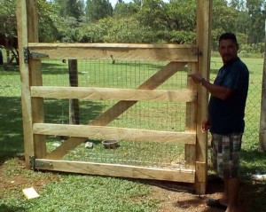 Duplex front gate getting a much needed replacement